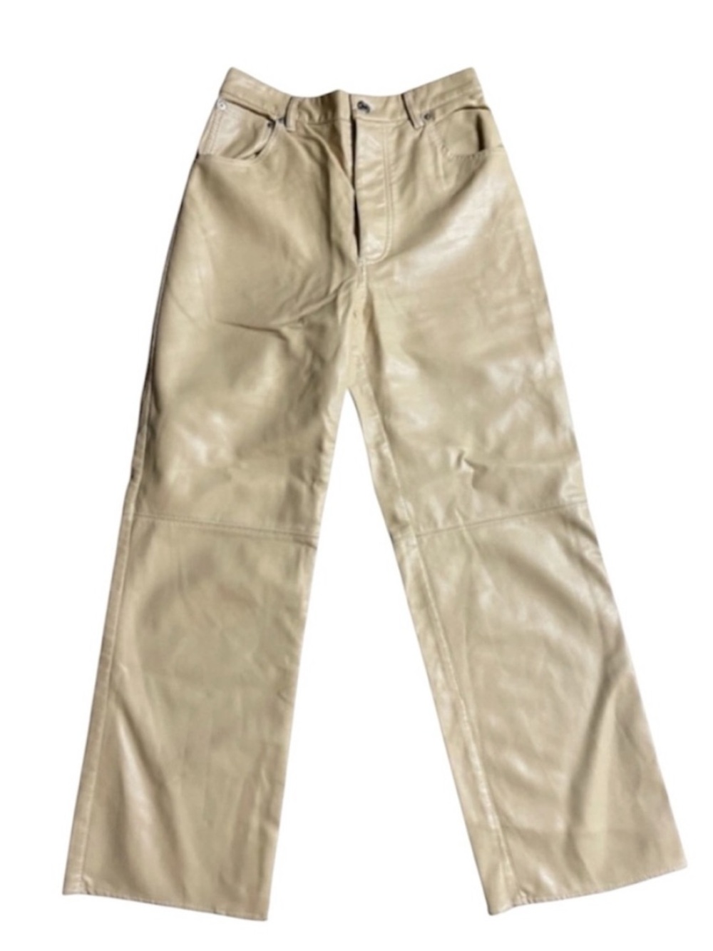 We The Free Tan Vegan Faux Leather Pants in Dark Beige
SZ4